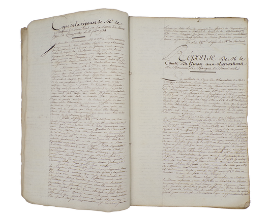 Official manuscript review of the Battle of the Saintes, with the accounts of De Grasse and others