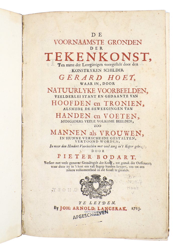 A rare Dutch drawing manual with 111 etched studies of the human figure