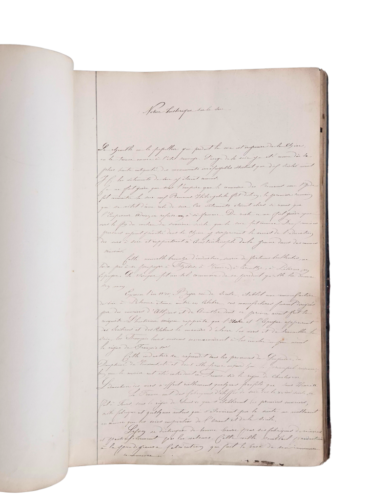 Exceptional large manuscript on silk weaving, with technical drafts, mounted fabric samples, and silk-trade accounts.