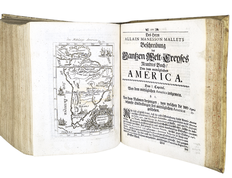 Mallet, Beschreibung des gantzen Welt-Kreises, 1719.