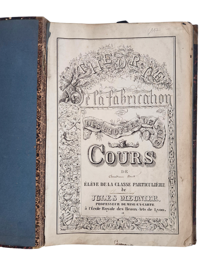 Exceptional large manuscript on silk weaving, with technical drafts, mounted fabric samples, and silk-trade accounts.