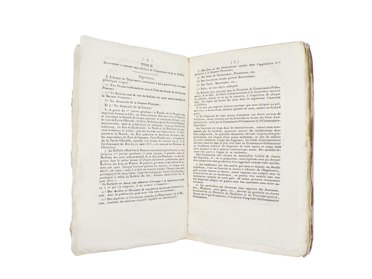 Printed by a young Black man in French Guyana