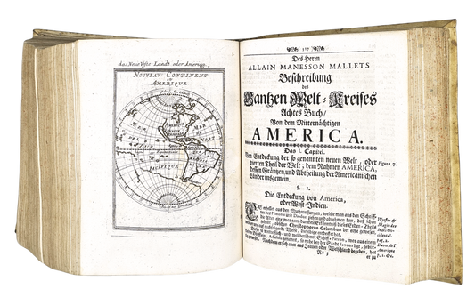 Mallet, Beschreibung des gantzen Welt-Kreises, 1719.