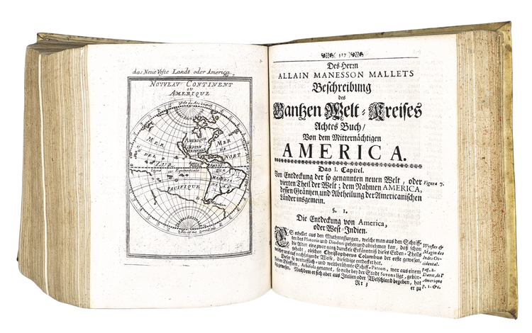 Mallet, Beschreibung des gantzen Welt-Kreises, 1719.