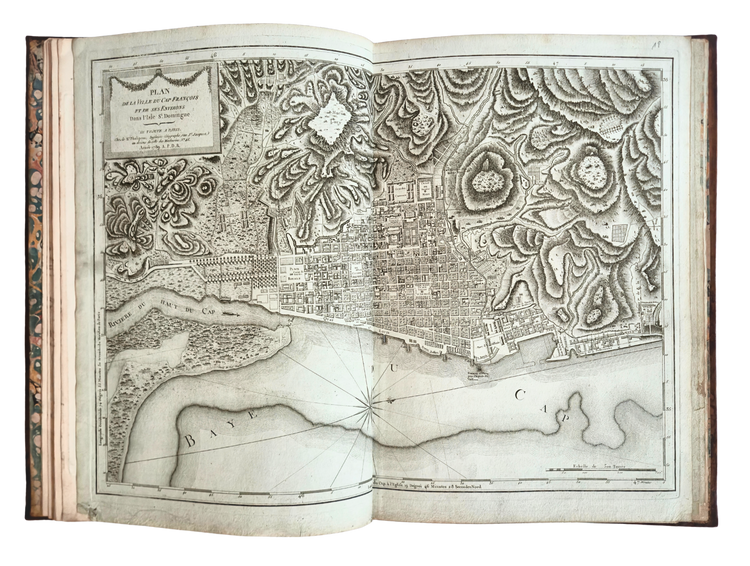 Magnificent atlas of Saint-Domingue just before the Haitian Revolution - with the scarce 1796 map