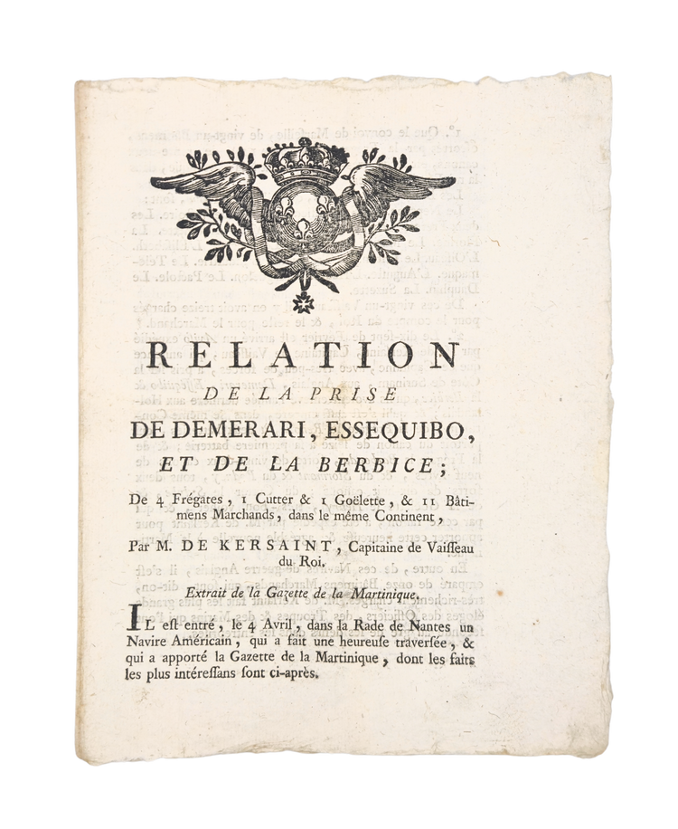 The story of the French capturer of Demerara, Essequibo and Berbice
