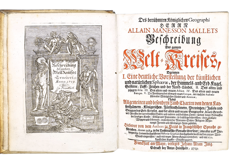 Mallet, Beschreibung des gantzen Welt-Kreises, 1719.