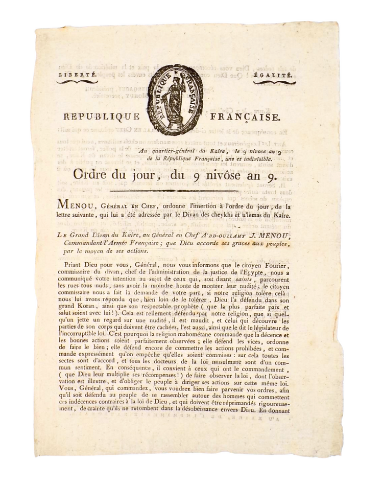 “Arrest and imprison men and women who, according to the Divan of Cairo, falsely claim to be saints, wander the streets either fully or partially naked”