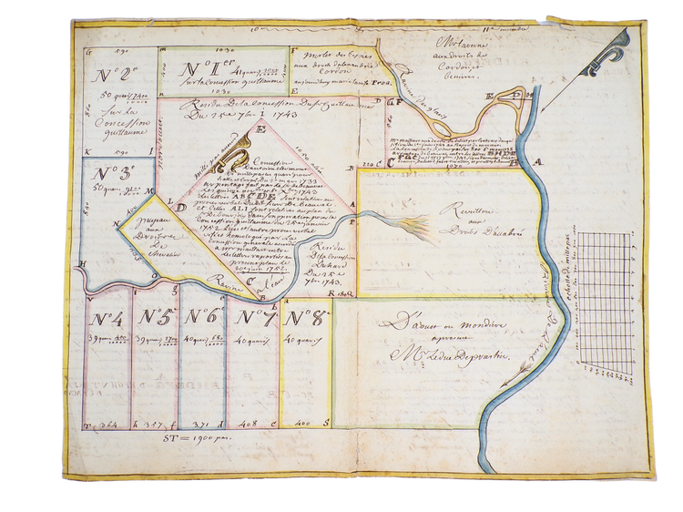 Manuscript Haitian Plantation Map