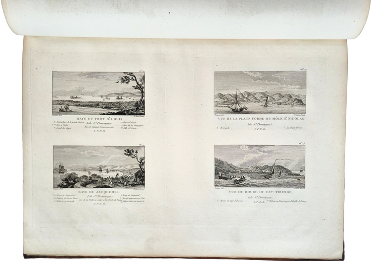 Magnificent atlas of Saint-Domingue just before the Haitian Revolution - with the scarce 1796 map