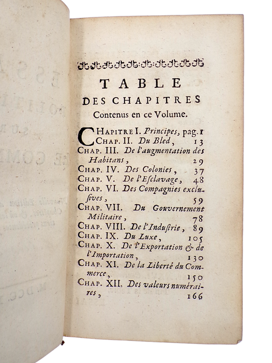 Melon, Essai politique sur le commerce, 1736.