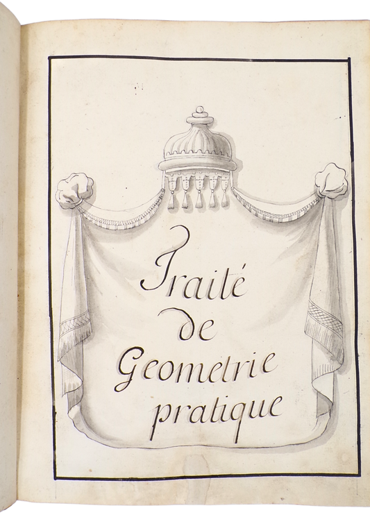 Fine illustrated manuscript treatise on map making