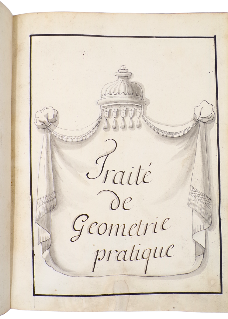 Fine illustrated manuscript treatise on map making