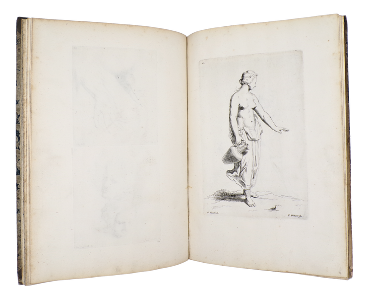 A rare Dutch drawing manual with 111 etched studies of the human figure