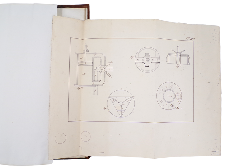 American manuscript for the first Spanish technical steam engine treatise, with technical drawings