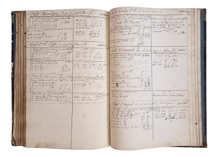 Exceptional large manuscript on silk weaving, with technical drafts, mounted fabric samples, and silk-trade accounts.