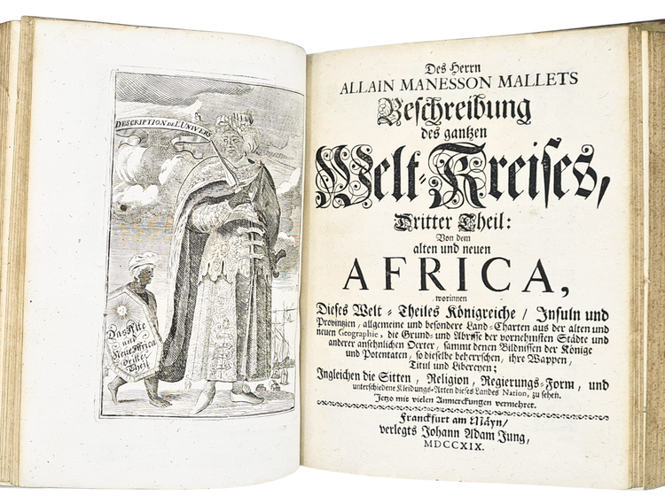 Mallet, Beschreibung des gantzen Welt-Kreises, 1719.