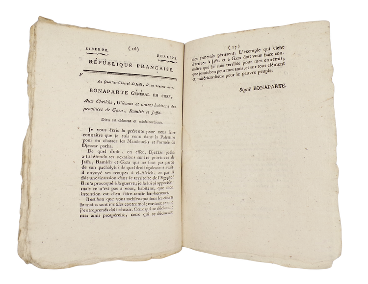 Printed in Alexandria: Napoleon's battle reports from Gaza and Israel