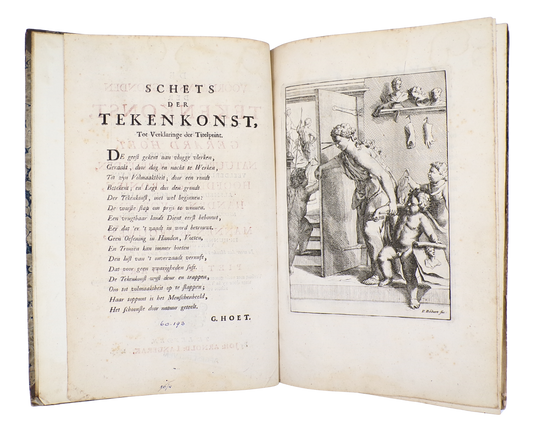 A rare Dutch drawing manual with 111 etched studies of the human figure