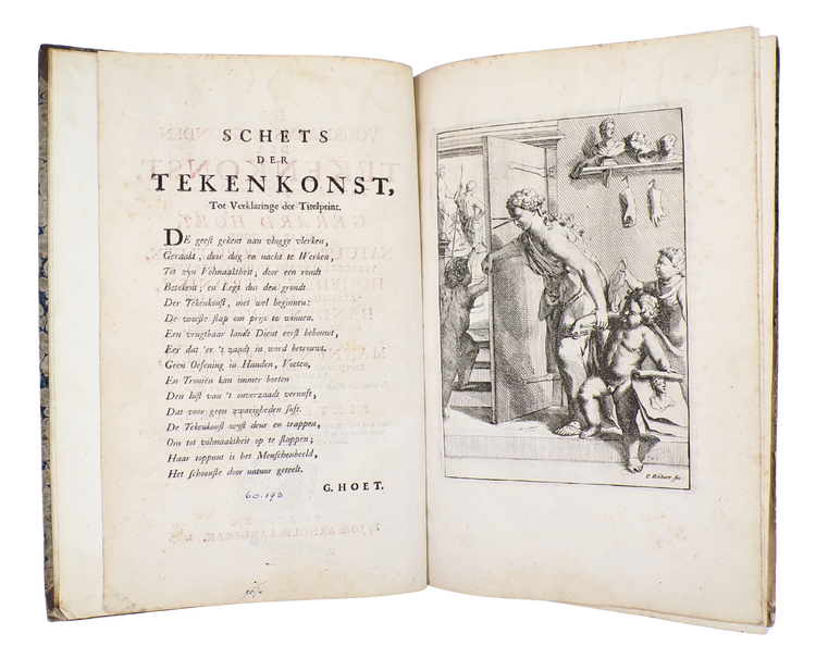 A rare Dutch drawing manual with 111 etched studies of the human figure