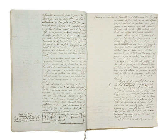 Detailed manuscript survey of the defences of Cayenne, French Guiana, with a structured reform proposal (1783).