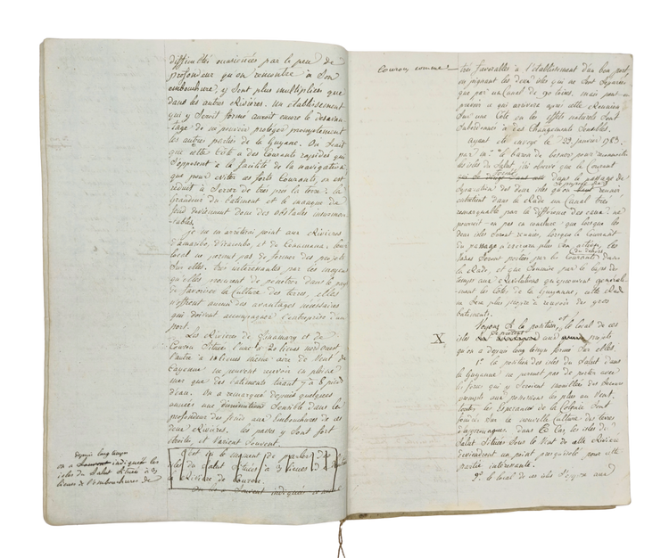 Detailed manuscript survey of the defences of Cayenne, French Guiana, with a structured reform proposal (1783).
