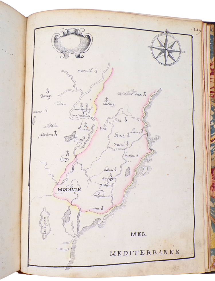 Fine illustrated manuscript treatise on map making