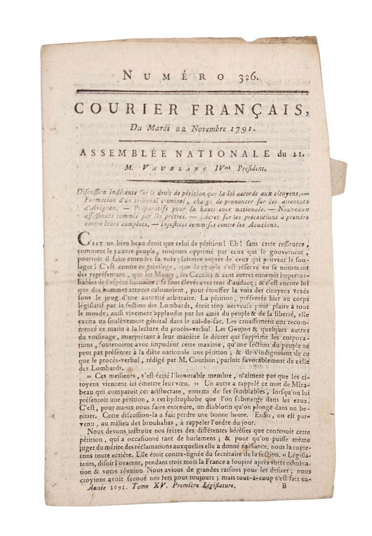 News from the Revolt