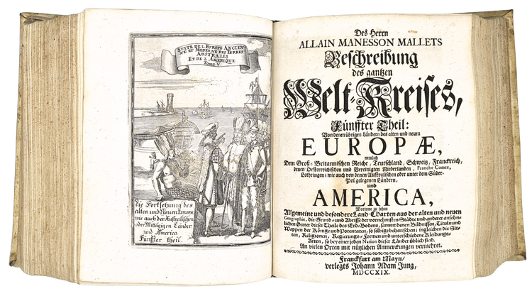 Mallet, Beschreibung des gantzen Welt-Kreises, 1719.