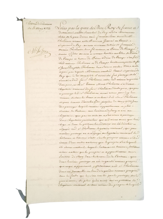 The Robineau succession: a difficult estate settlement of a planter in Saint-Domingue.