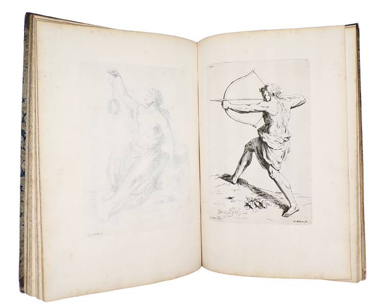 A rare Dutch drawing manual with 111 etched studies of the human figure