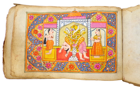 Indian mansucript with 10 fine miniatures