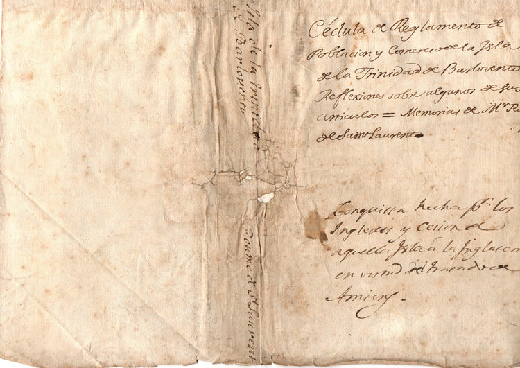 Important collection of colonial Trinidad documents, compiled by the man behind its colonization; including a manuscript census.