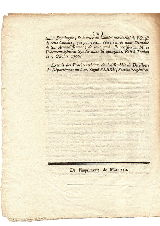 The return of the mutineers from Saint-Domingue