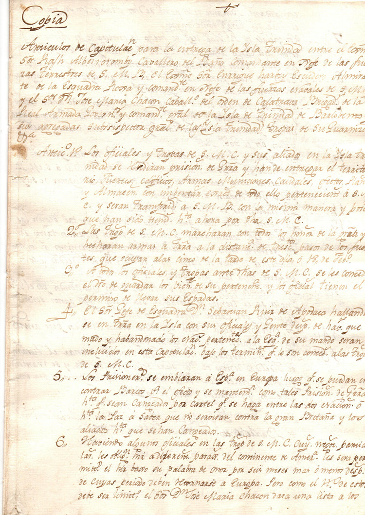 Important collection of colonial Trinidad documents, compiled by the man behind its colonization; including a manuscript census.