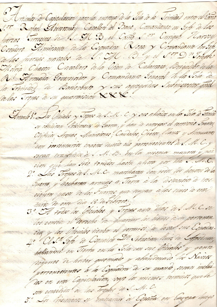 Important collection of colonial Trinidad documents, compiled by the man behind its colonization; including a manuscript census.