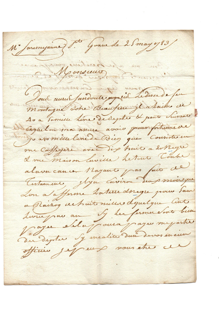 Colonial death and inheritance: letters on a Saint-Domingue coffee plantation