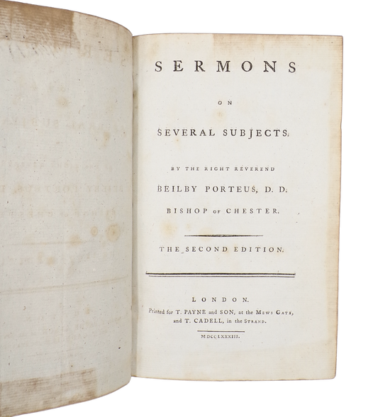 Porteus, Sermons on several subjects, 1783.