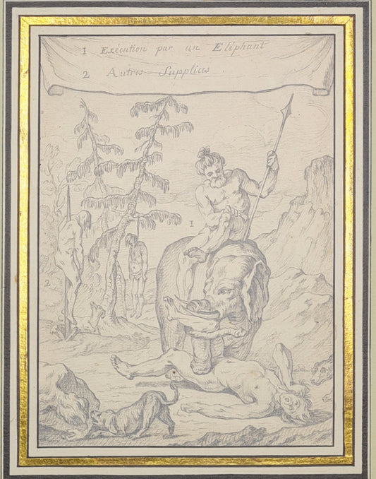 Van der Schley, Exécution par un elephant, 1750.