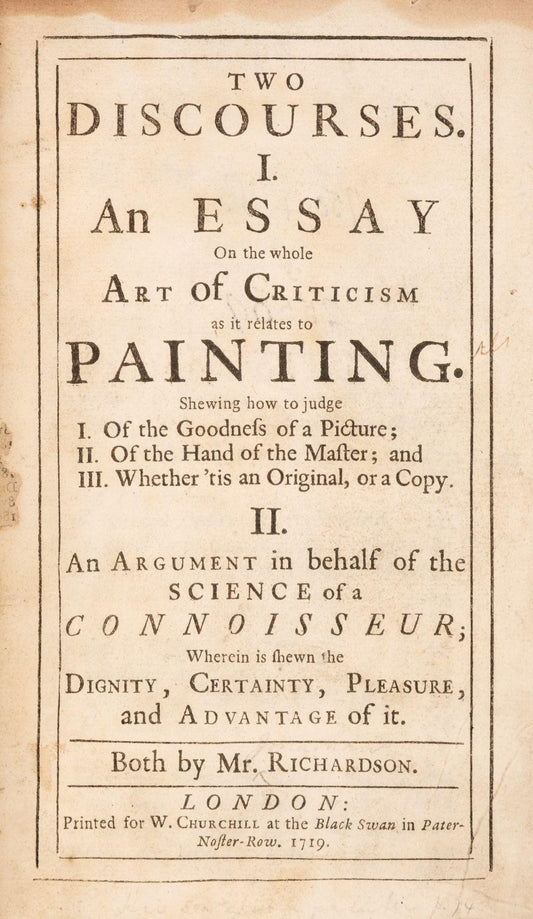 Richardson, Two Discourses, 1719.